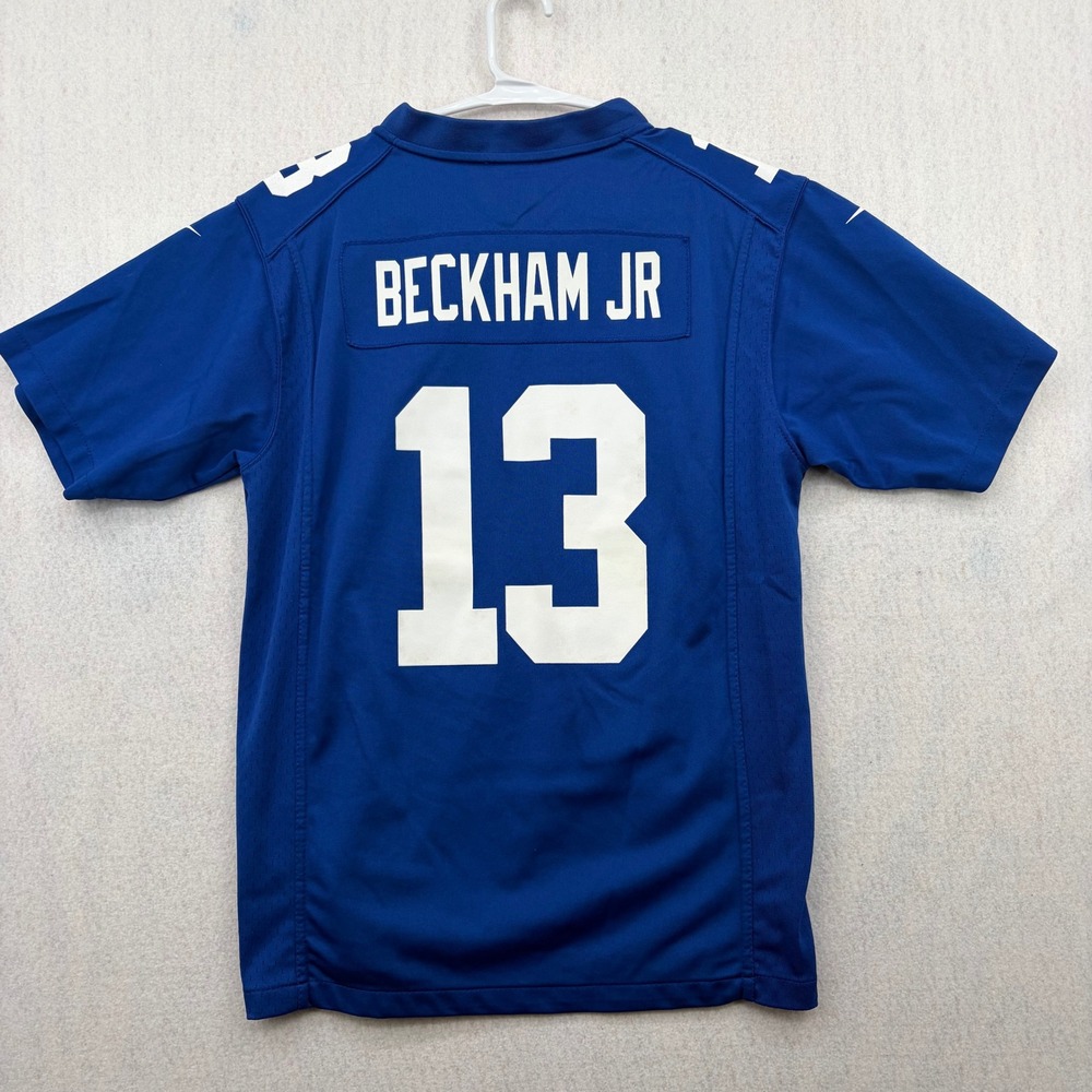 Nike New York Giants Odell Beckham Jr 13 Jersey Kids Large Blue Football NFL